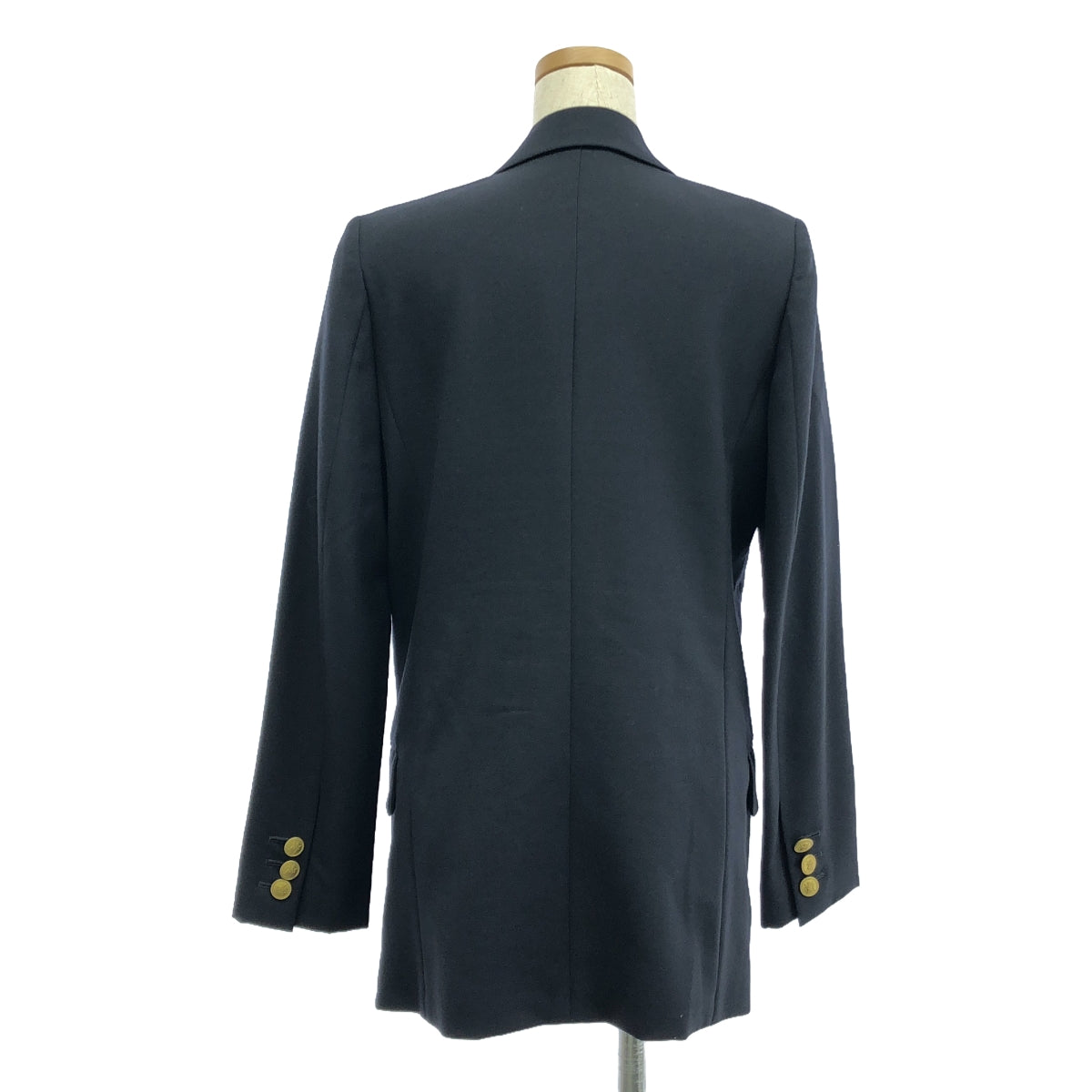 MADISON BLUE | Wool gold button double-breasted tailored jacket | 01 | Navy | Women's