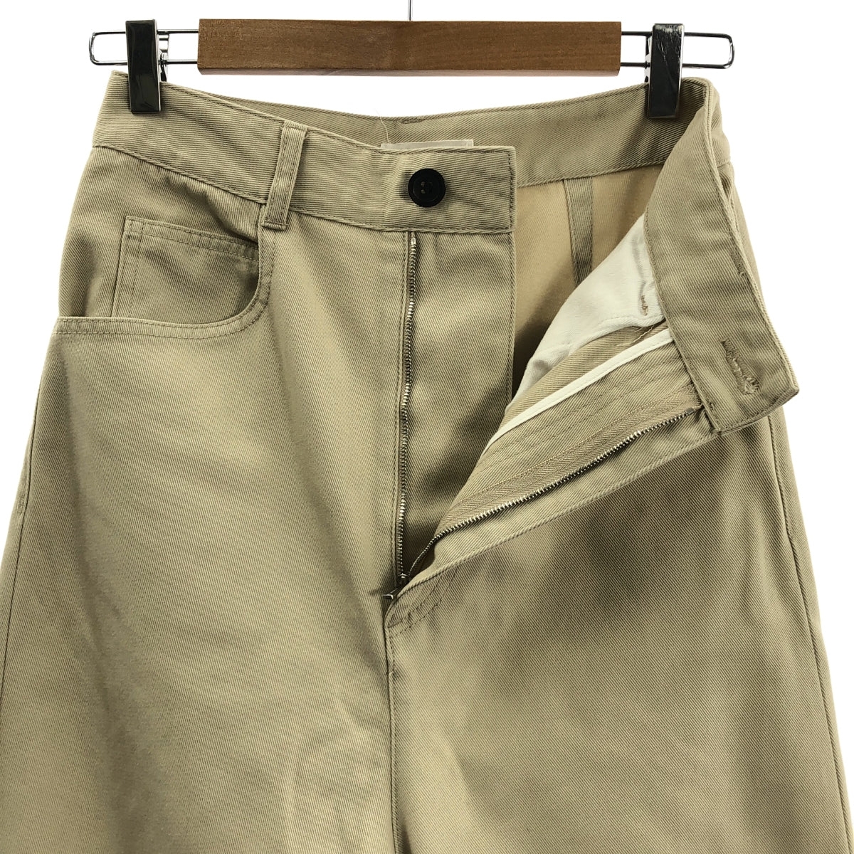 [狀況極佳] GALERIE VIE | 2025SS | Dry Katsuragi 五袋褲 | 尺寸 34 | 淺米色 | 女款