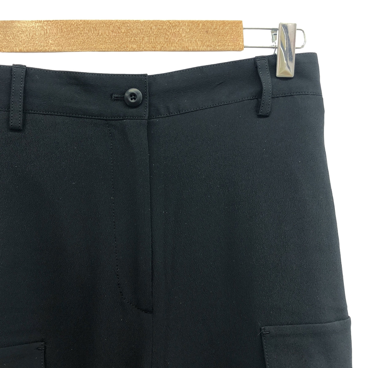 INCOTEX / 인코텍스 | 실크 혼합 워크 팬츠 | 40 | 블랙 | 여성