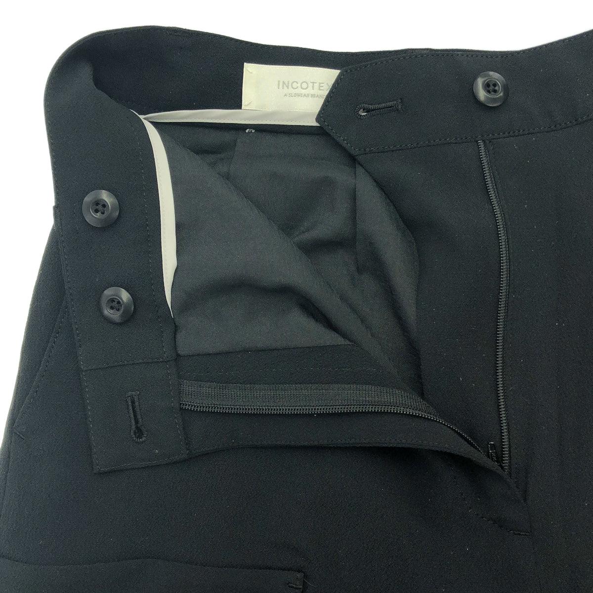 INCOTEX / 인코텍스 | 실크 혼합 워크 팬츠 | 40 | 블랙 | 여성