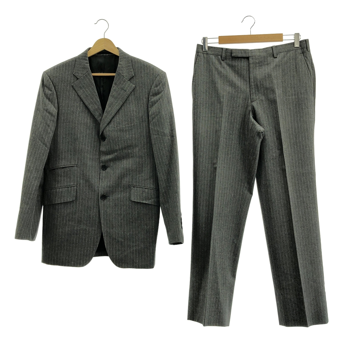 BURBERRY BLACK LABEL / バーバリーブラックレーベル | セットアップ / ウール ストライプ テーラードジャケット スラックス | 38 | メンズ