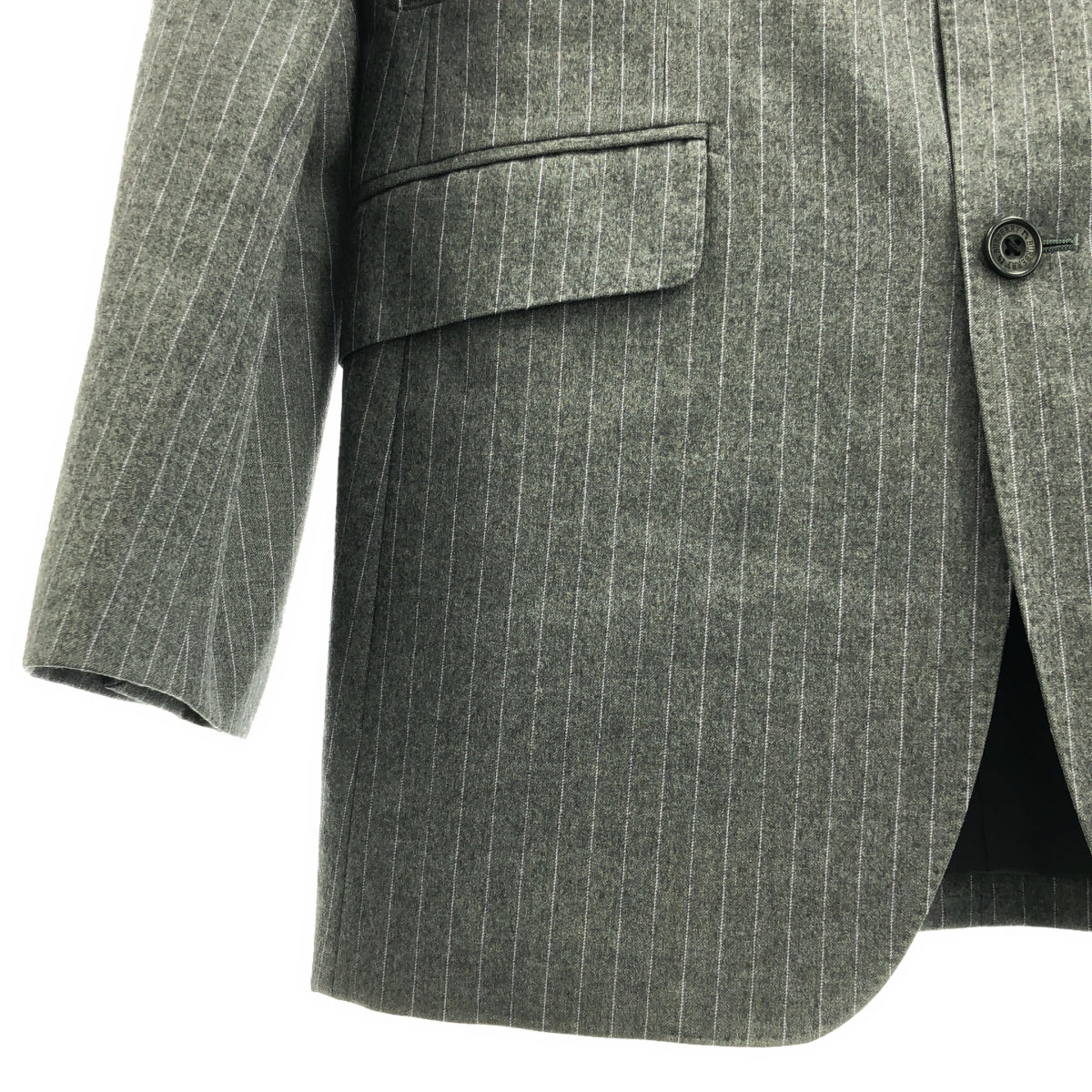 BURBERRY BLACK LABEL / バーバリーブラックレーベル | セットアップ / ウール ストライプ テーラードジャケット スラックス | 38 | メンズ