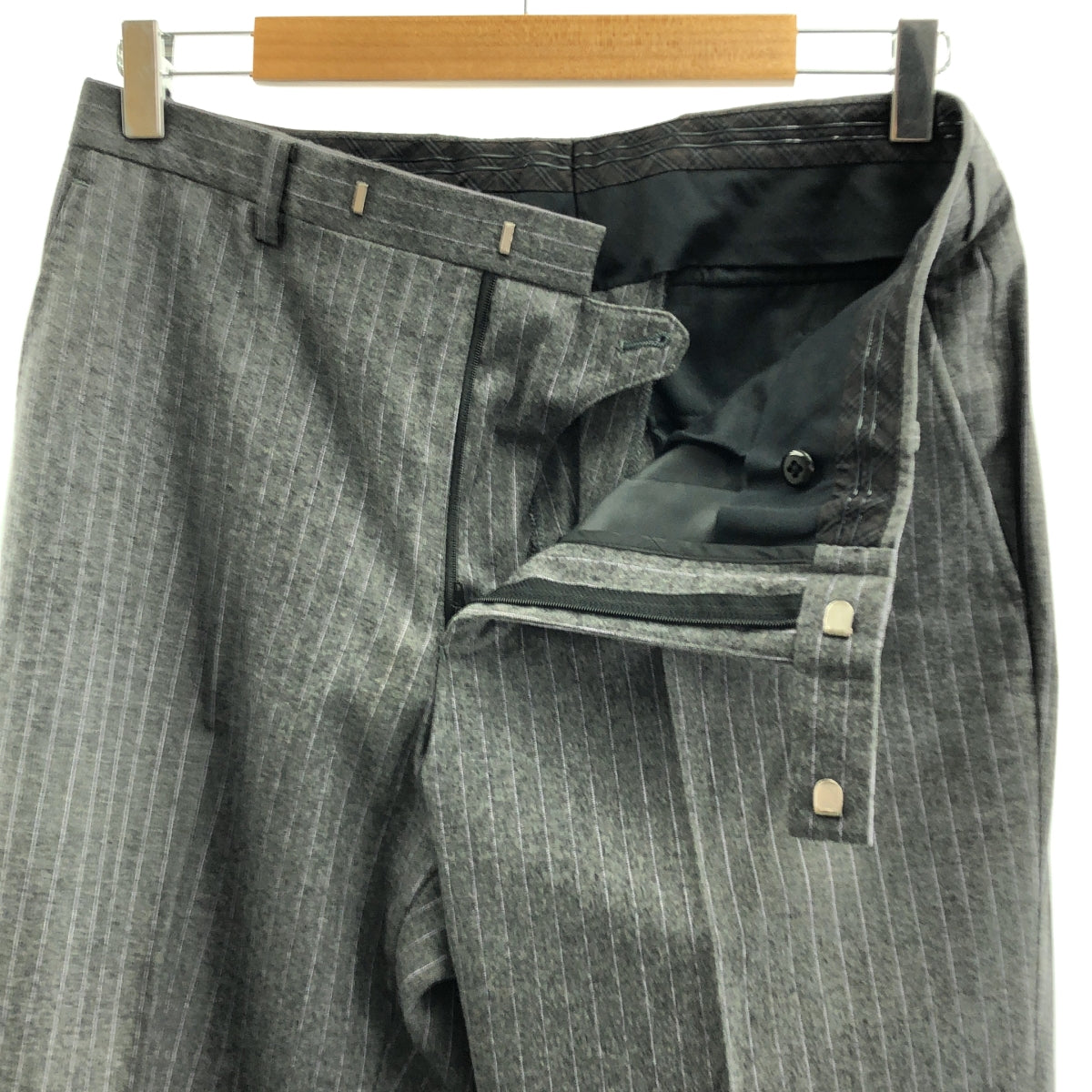 BURBERRY BLACK LABEL / バーバリーブラックレーベル | セットアップ / ウール ストライプ テーラードジャケット スラックス | 38 | メンズ