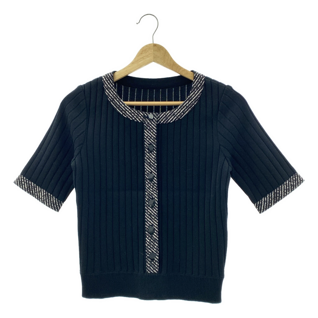 Rene | 羅紋短袖開襟衫 | 尺寸 36 |