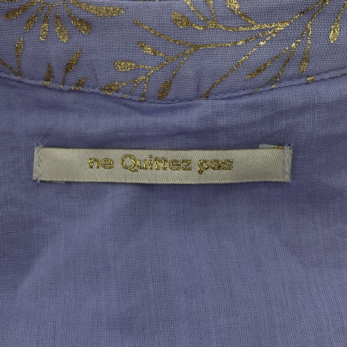 ne Quittez pas / ヌキテパ | コットンボイル 箔プリント ワンピース