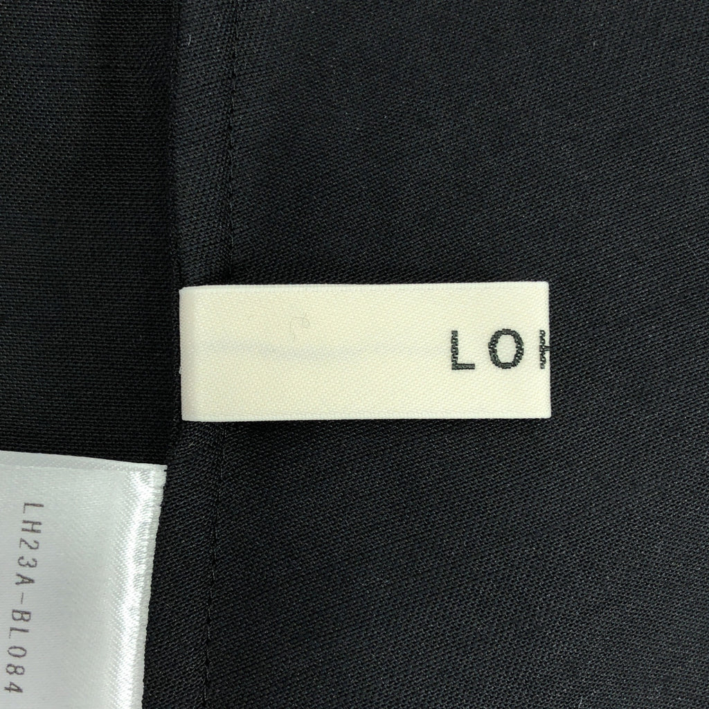 【미품】 LOHEN / 로헨 | 2023AW | 브라이트 새틴 프론트 택 블라우스 | F | 블랙 | 여성