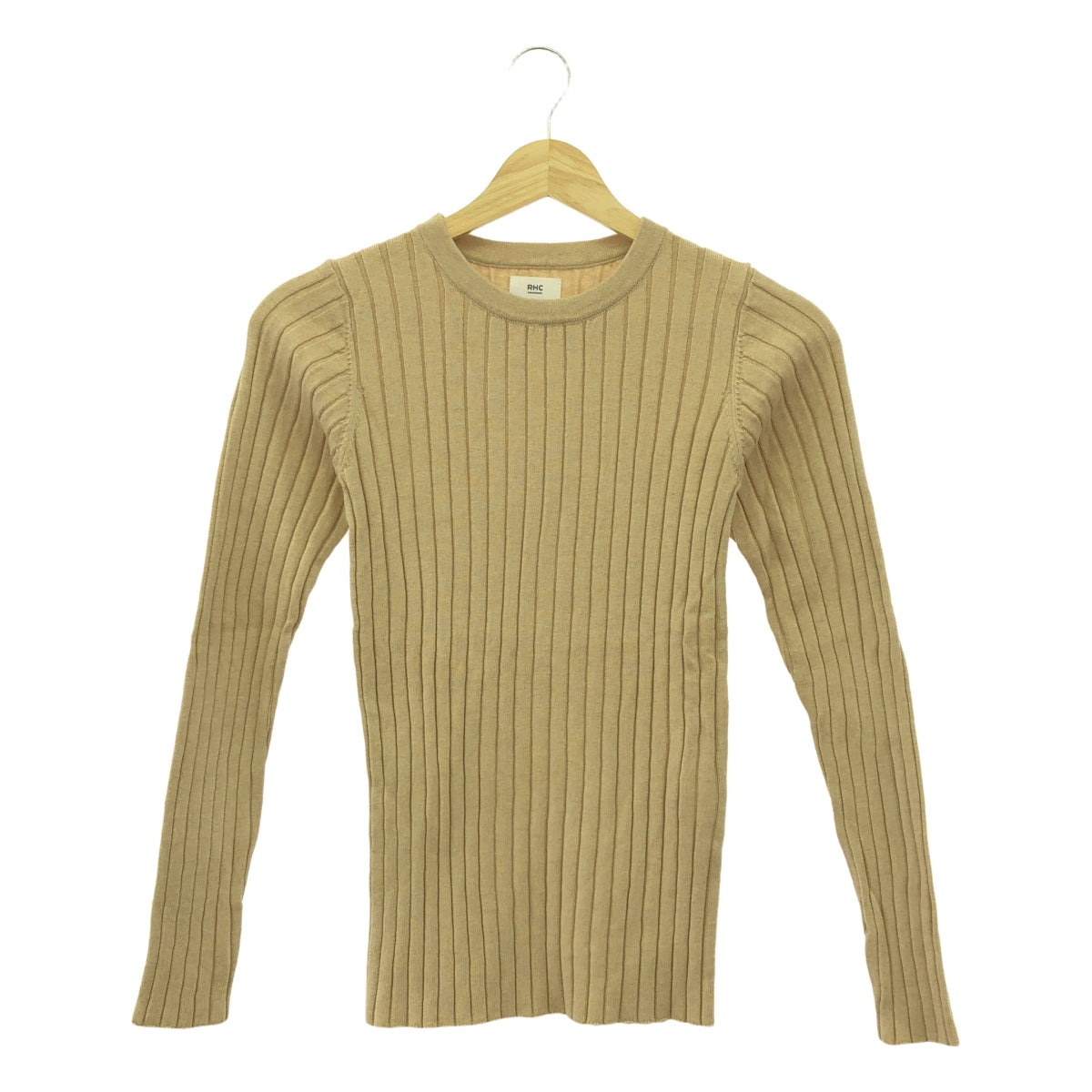 RHC Ron Herman / 알 에이치 실론 허먼 | 울 리브 크루넥 니트 | XS | 베이지 | 여성