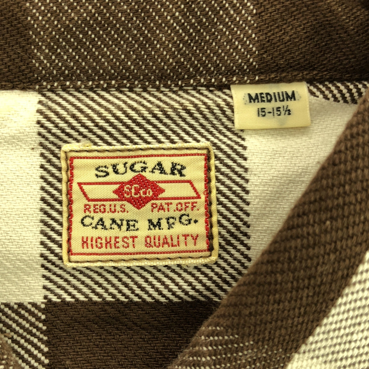 SUGAR CANE | 格紋長袖襯衫 | M | 男款