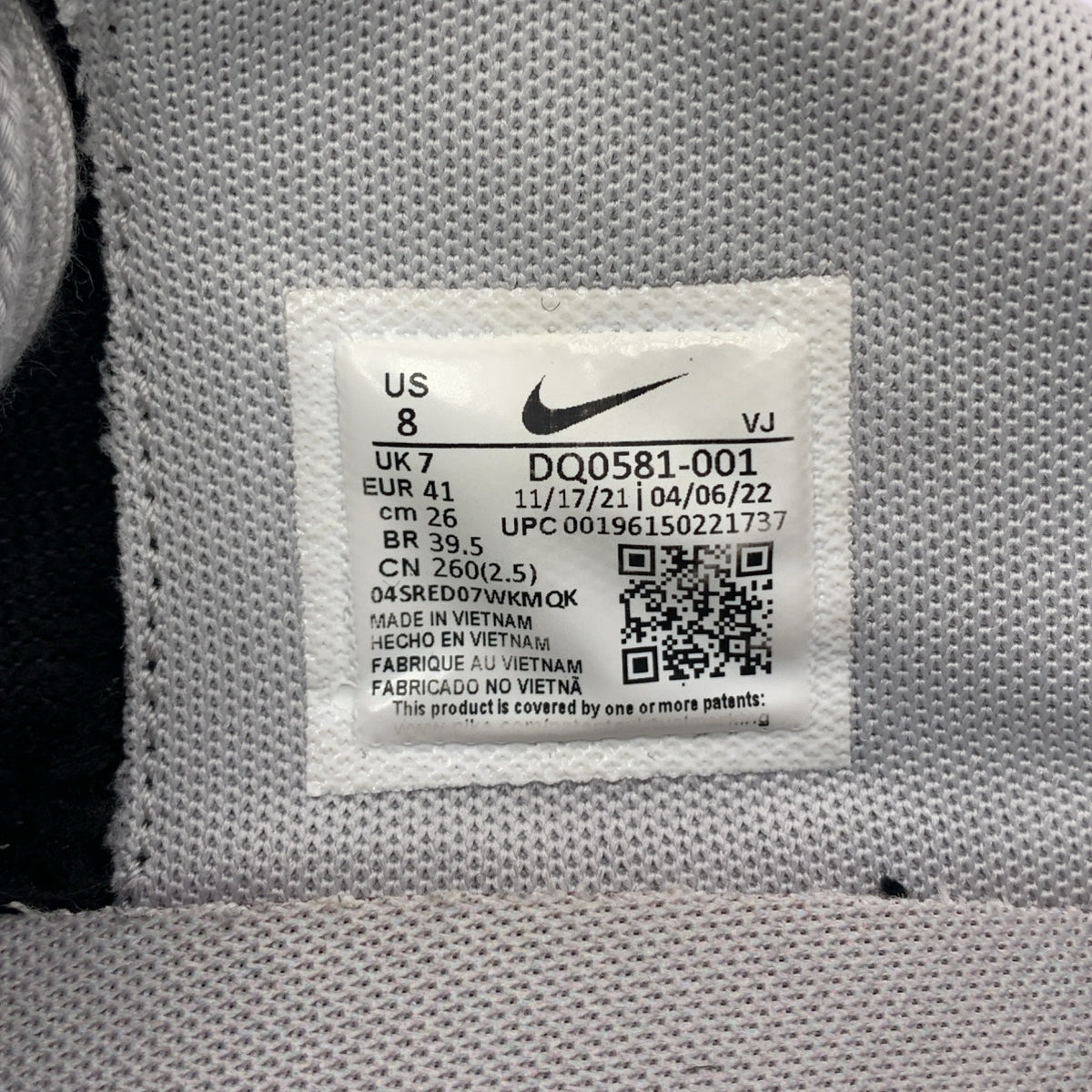 sacai | 2022 秋冬 | Nike Zoom Cortez 鐵灰色運動鞋 | 26 號 | 灰色 | 男款