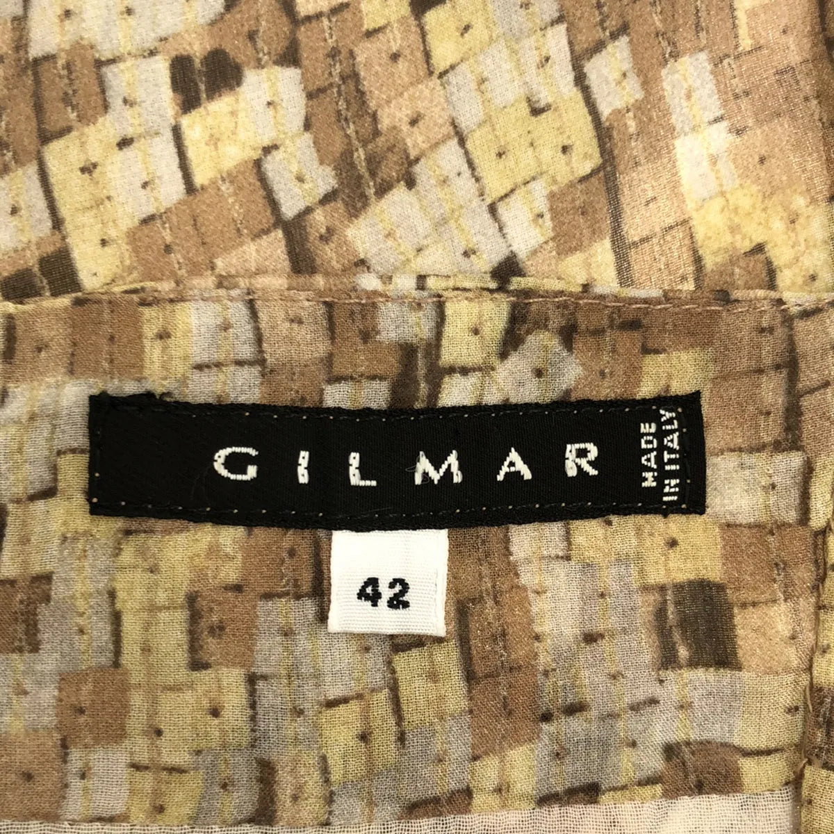 GILMAR / 질마르 | 총 무늬 프린트 슬리브리스 캐미 원피스 / 총 안감 | 42 | 브라운 계열 | 여성