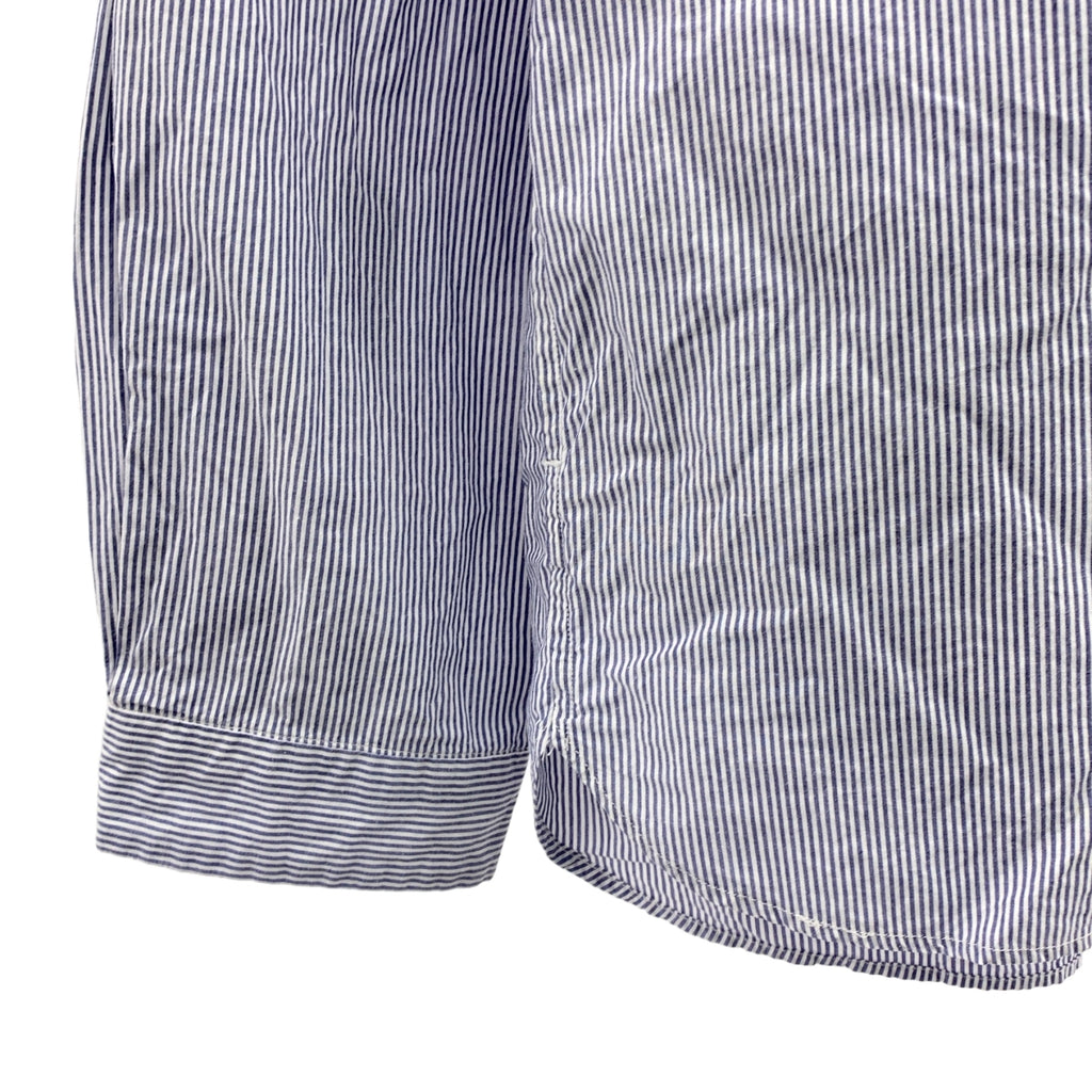 YAECA / ヤエカ | ストライプ ポケット付き スナップボタン シャツ | S | ブルー/ホワイト | メンズ