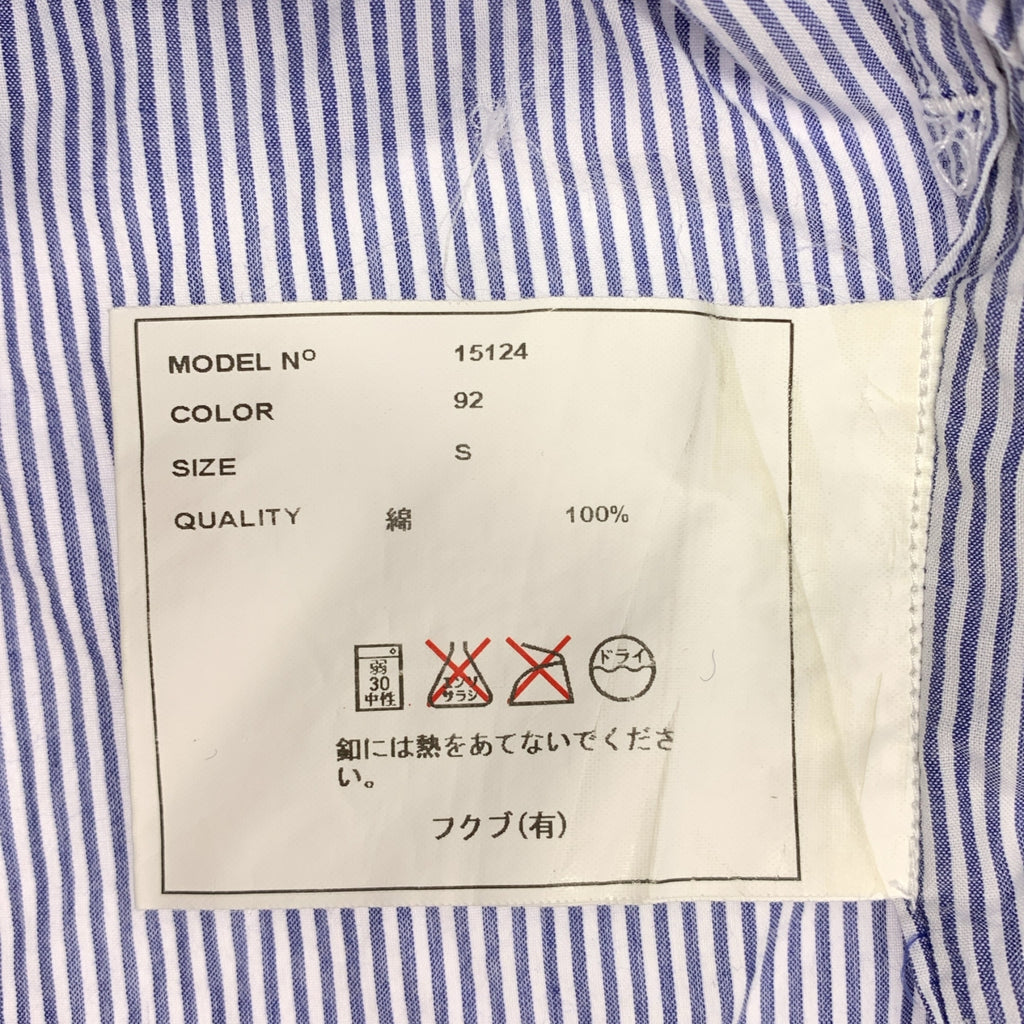 YAECA / ヤエカ | ストライプ ポケット付き スナップボタン シャツ | S | ブルー/ホワイト | メンズ