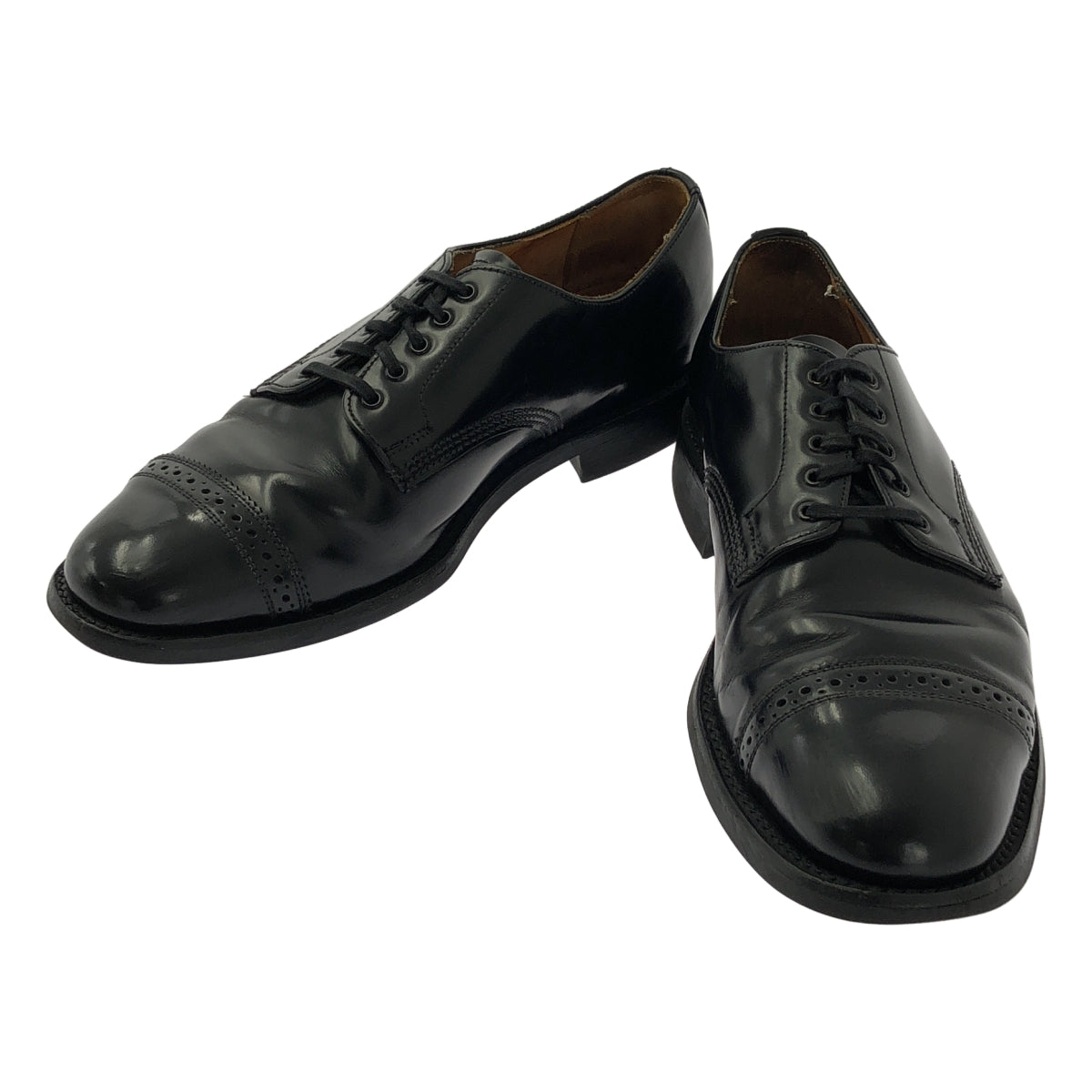 SANDERS / サンダース | 1129B Military Punched Cap Derby ミリタリー ストレートチップ レザー ダービーシューズ | 7 1/2 | ブラック | メンズ