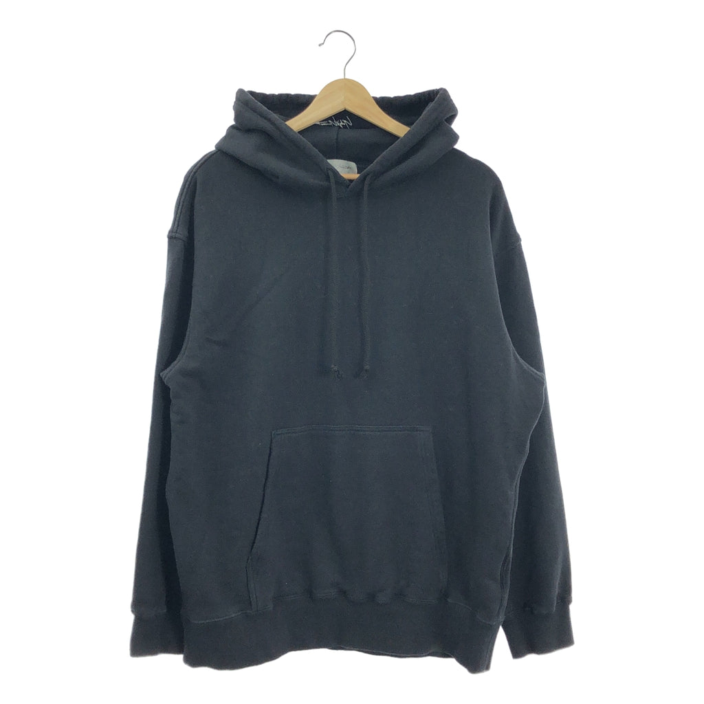YOHJI YAMAMOTO POUR HOMME / ヨウジヤマモトプールオム | FLEECE SIGNATURE EMBROIDERY HOODIE シグネチャー 刺しゅう スウェットパーカー | 3 | ブラック | メンズ