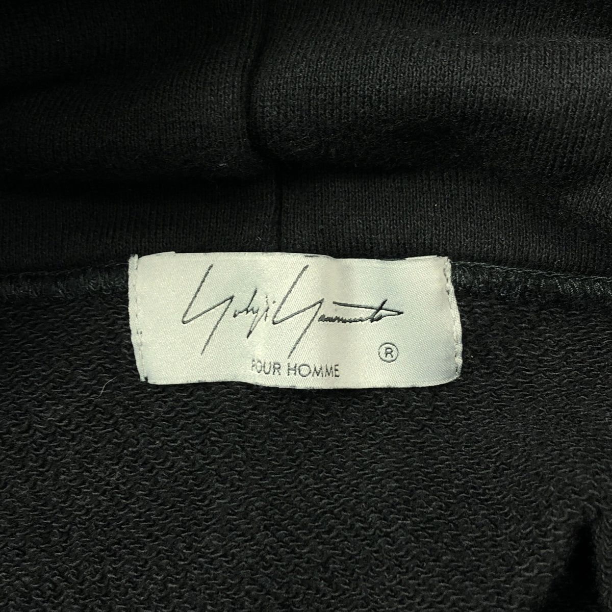 YOHJI YAMAMOTO POUR HOMME / ヨウジヤマモトプールオム | FLEECE SIGNATURE EMBROIDERY HOODIE シグネチャー 刺しゅう スウェットパーカー | 3 | ブラック | メンズ