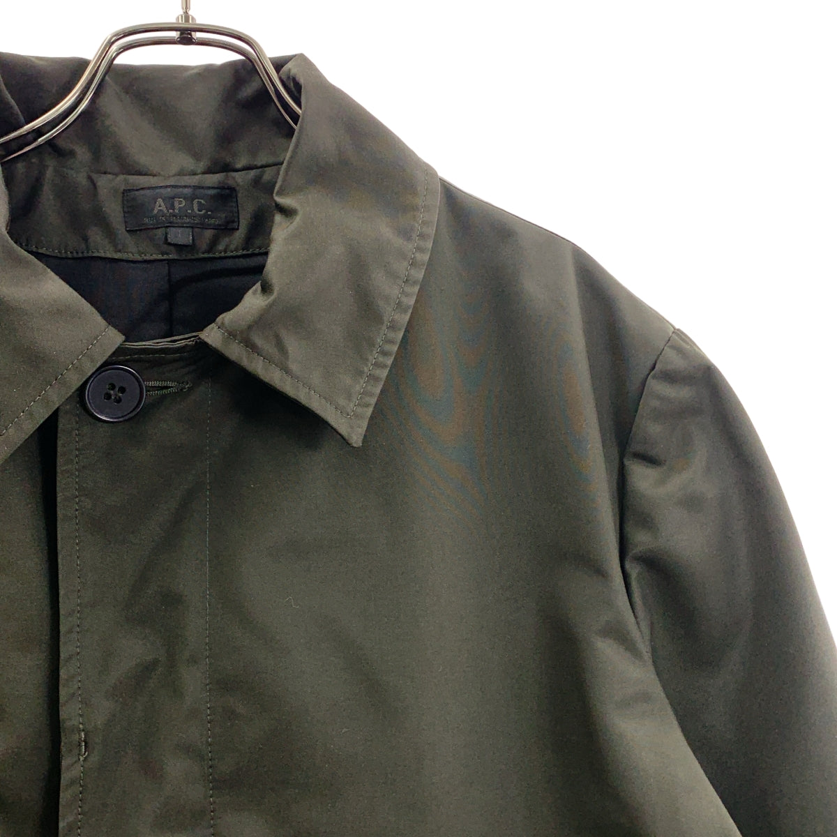 A.P.C. / 아페쎄 | 폴리에스테르 스탠드 카라 코트 | 1 | 카키 | 남성