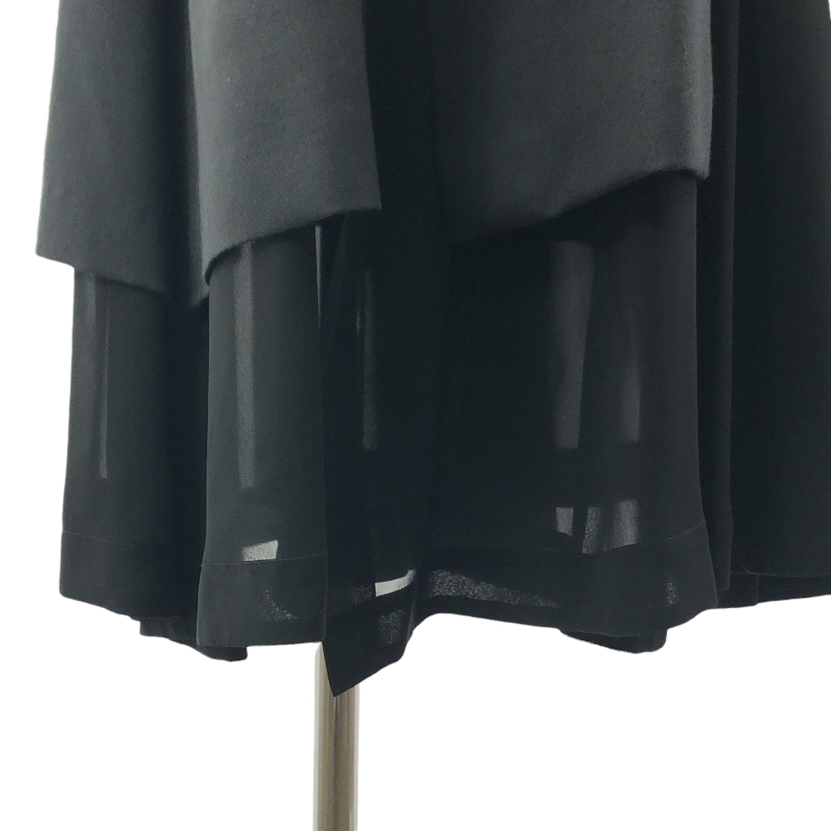 【미품】 COMME des GARCONS / 콤데 갤슨 | 2021SS | Dissonance / 불협화음 레이어드 노 컬러 롱 코트 | S | 블랙 | 여성