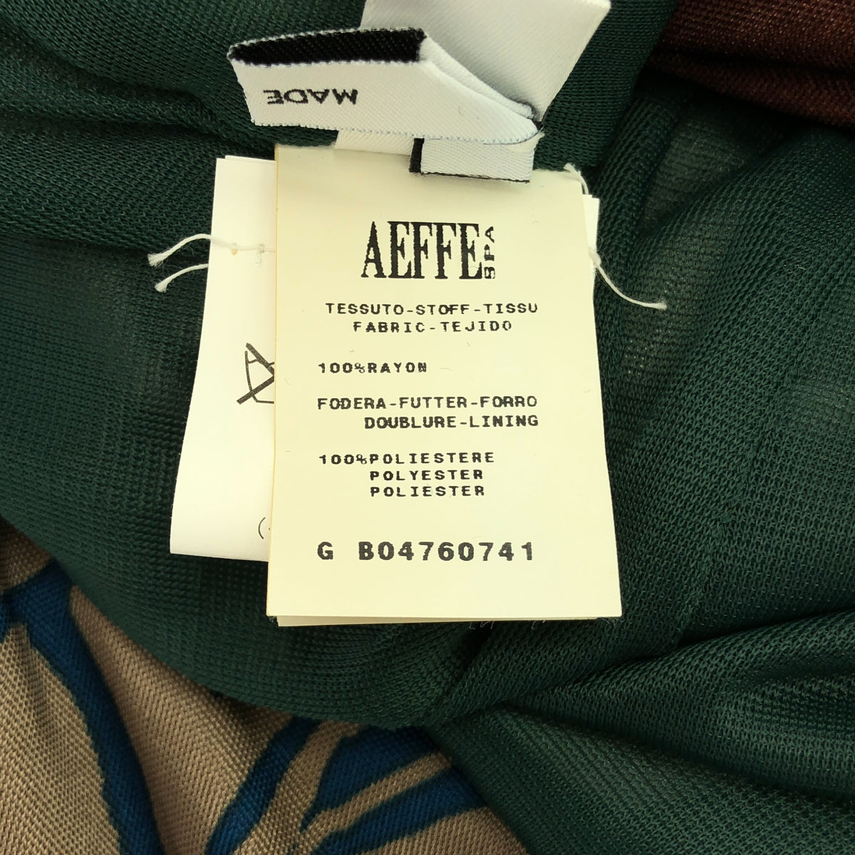 alberta Ferretti 的哲學 |人造絲全身印花連身裙 | 38 |綠色/多色|女性的