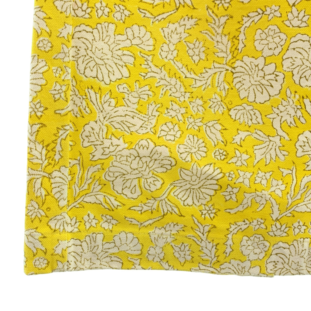 SZ Blockprints / 에스젯 블록 프린트 | × Ron Herman / 론허먼 Nila Print Skirt / 총무늬 플라워 백 Zip 슬릿 스커트 | S | 옐로우 | 여성