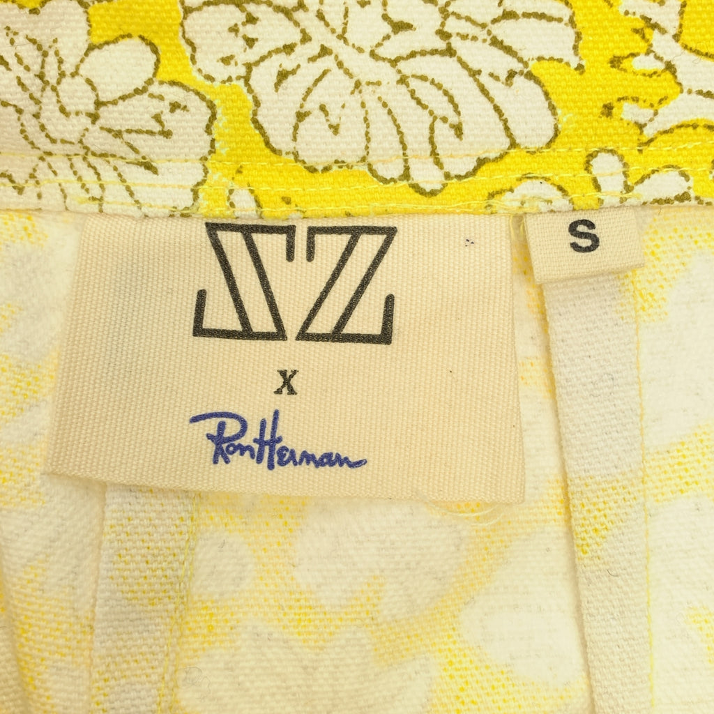 SZ Blockprints / 에스젯 블록 프린트 | × Ron Herman / 론허먼 Nila Print Skirt / 총무늬 플라워 백 Zip 슬릿 스커트 | S | 옐로우 | 여성