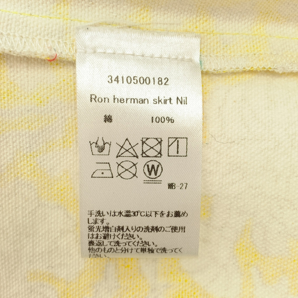 SZ Blockprints / 에스젯 블록 프린트 | × Ron Herman / 론허먼 Nila Print Skirt / 총무늬 플라워 백 Zip 슬릿 스커트 | S | 옐로우 | 여성