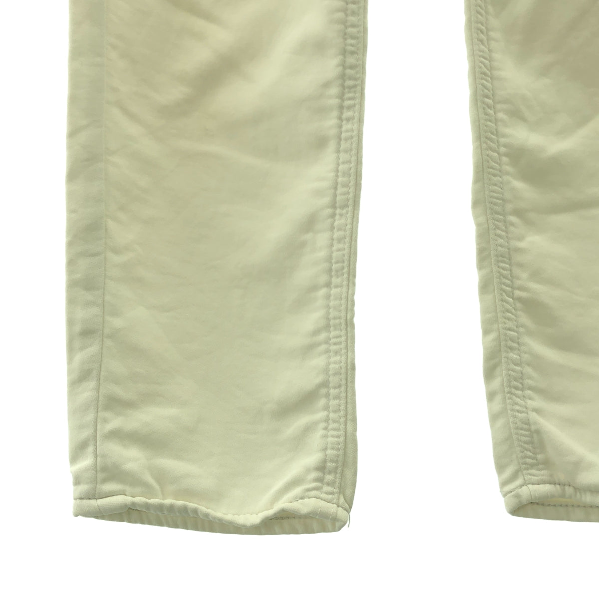 YANUK / 야누크 | 로고 가죽 패치 화이트 데님 팬츠 | 26 | 여성