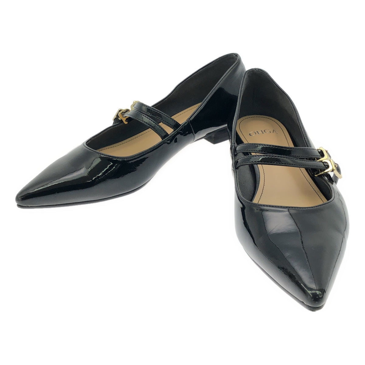 OHGA / Oga | Double Strap Pumps | 36 1/2 | Black | Women's