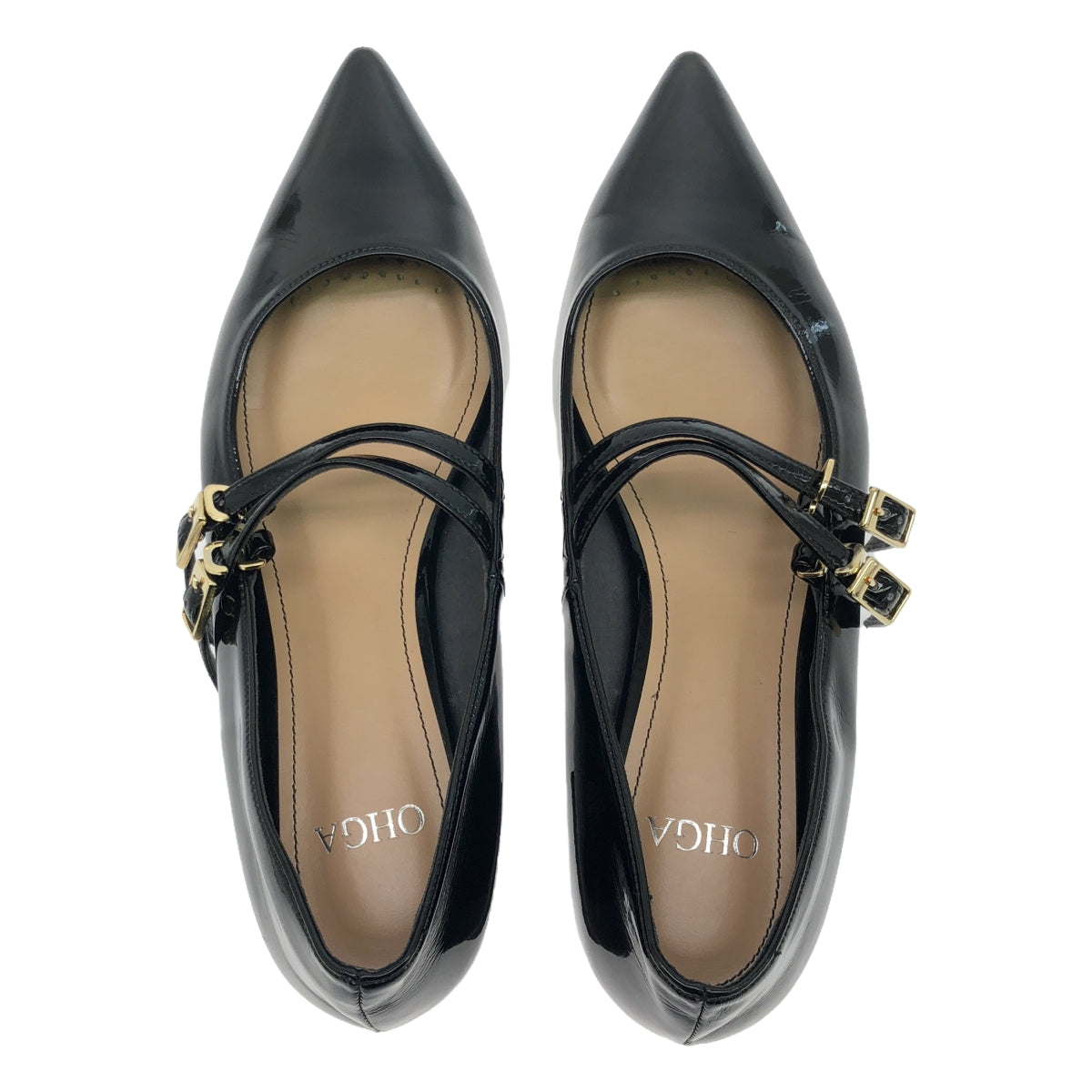 OHGA / Oga | Double Strap Pumps | 36 1/2 | Black | Women's