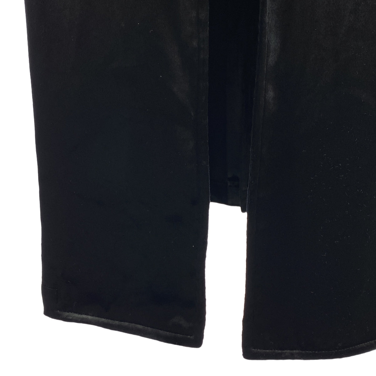 【美品】  COMME des GARCONS HOMME PLUS / コムデギャルソンオムプリュス | 2019AW | 幾何学柄 ウール ベスト レイヤード ベロア コート | M | ブラック / ホワイト | メンズ