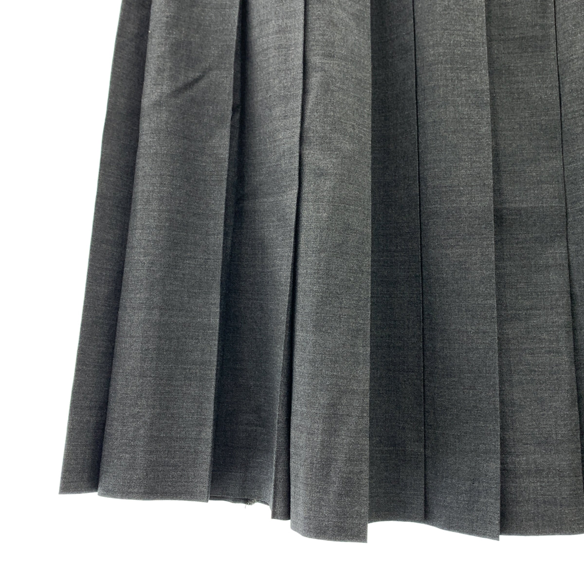 MARGARET HOWELL / マーガレットハウエル | FINE WOOL POPLIN NARROW PLEAT SKIRT ファインウール ポプリン ナロープリーツ スカート | 1 | レディース