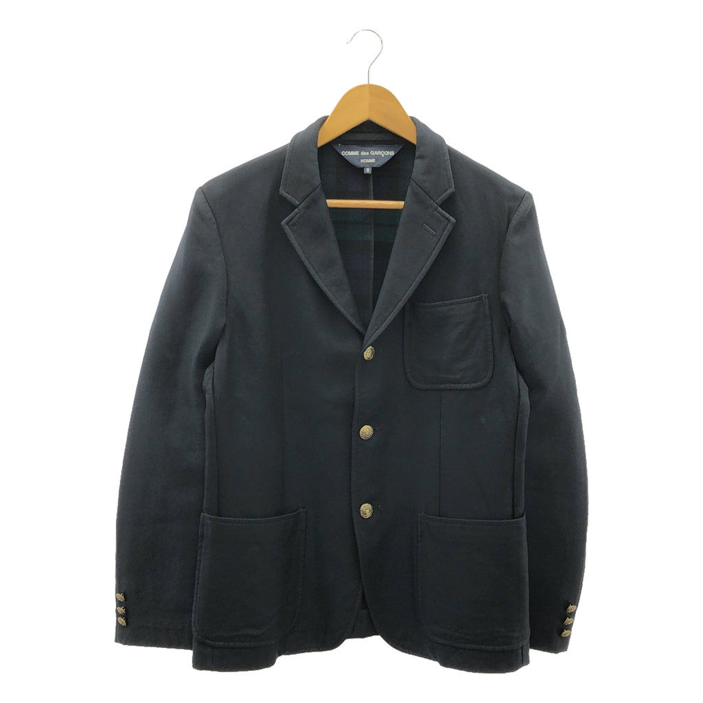 COMME des GARCONS HOMME / 콤데 갤슨 옴므 | 2006AW | IN 블랙 시계 금 버튼 블레이저 | S | 네이비 | 남성