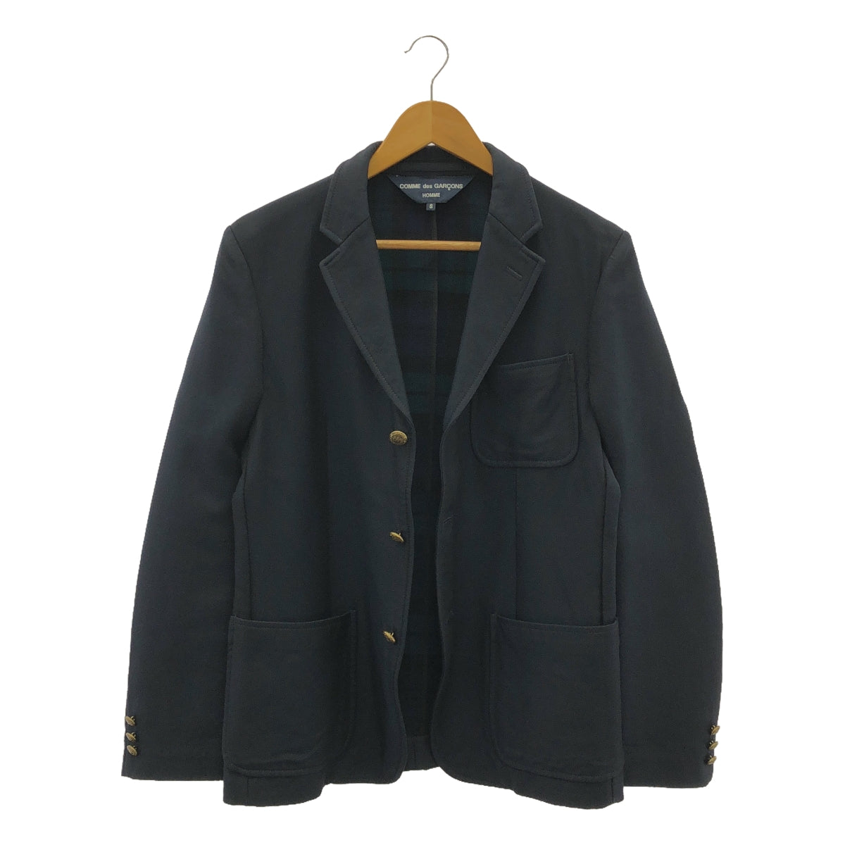 COMME des GARCONS HOMME | 2006AW | IN Black Watch Gold Button Blazer | S | Men's