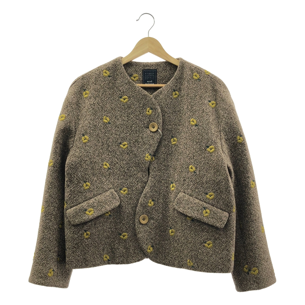 mina perhonen / ミナペルホネン | 2019AW | ohayo フラワー刺しゅう ウール ジャケット | 38 | レディース