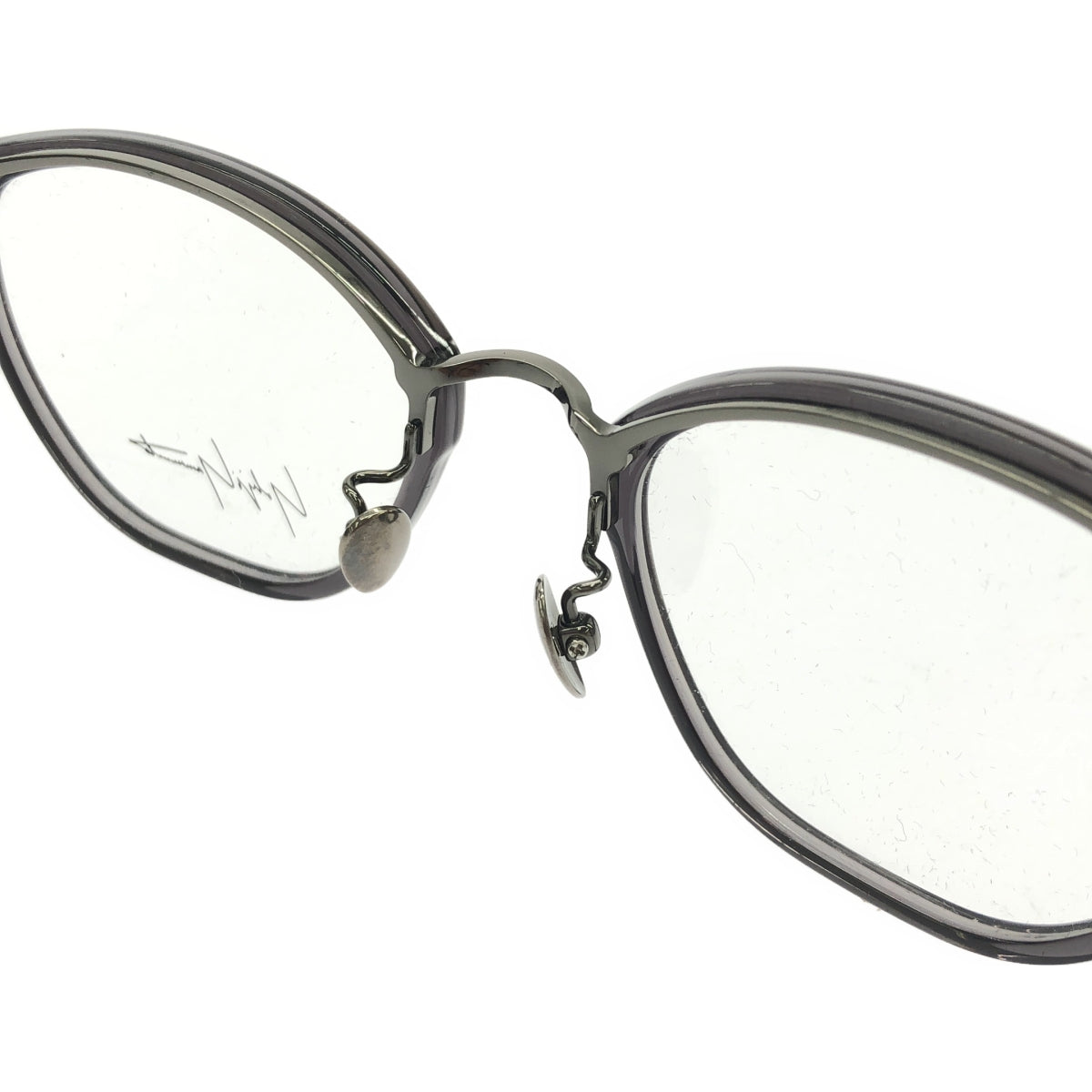 YOHJI YAMAMOTO / ヨウジヤマモト | 19-0074 クリア メタルフレーム スクエア型 メガネ | 50◻︎21-140 | ブラック