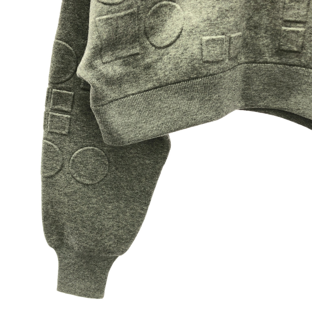 [新款] ENFOLD | 2023 秋冬 | O EMBOSS CROPPED PULLOVER 短針織 | 38 |灰色 |女性的