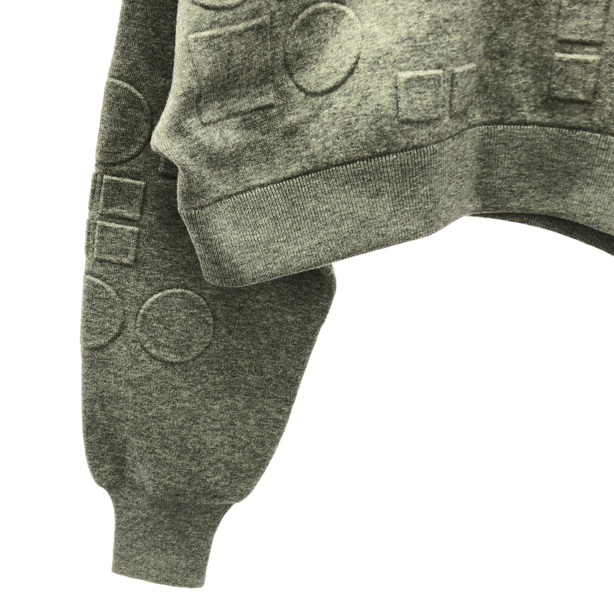 [新款] ENFOLD | 2023 秋冬 | O EMBOSS CROPPED PULLOVER 短針織 | 38 |灰色 |女性的