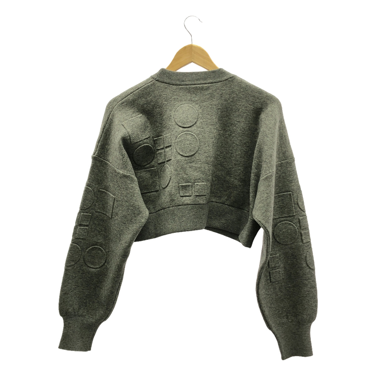 ENFOLD / エンフォルド | 2023AW | O EMBOSS CROPPED PULLOVER クロップドニット | 38 | レディース