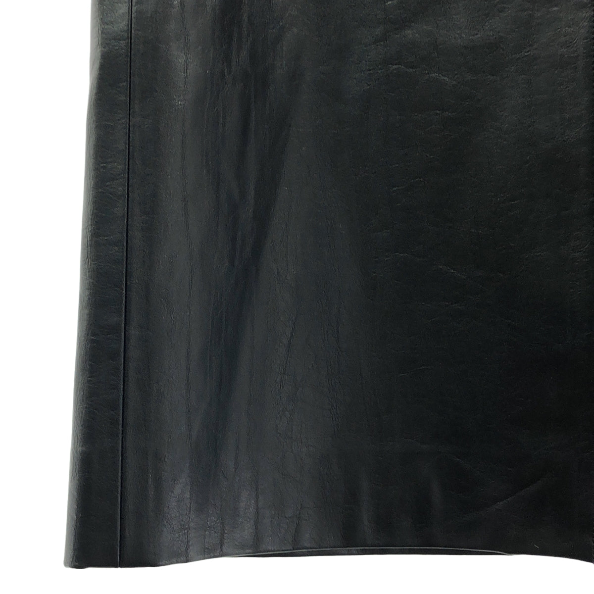【美品】  AMERI / アメリ | DEEP SLIT SYNTHETIC LEATHER SKIRT / ディープスリット シンセティックレザー スカート | S | ブラック | レディース