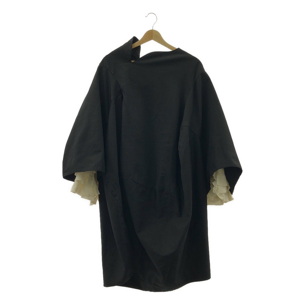 COMME des GARCONS / 콤데 갤슨 | 폴리 에스테르 제품 가공 변형 입체 레이어드 프릴 슬리브 오버 드레스 원피스 | S | 여성