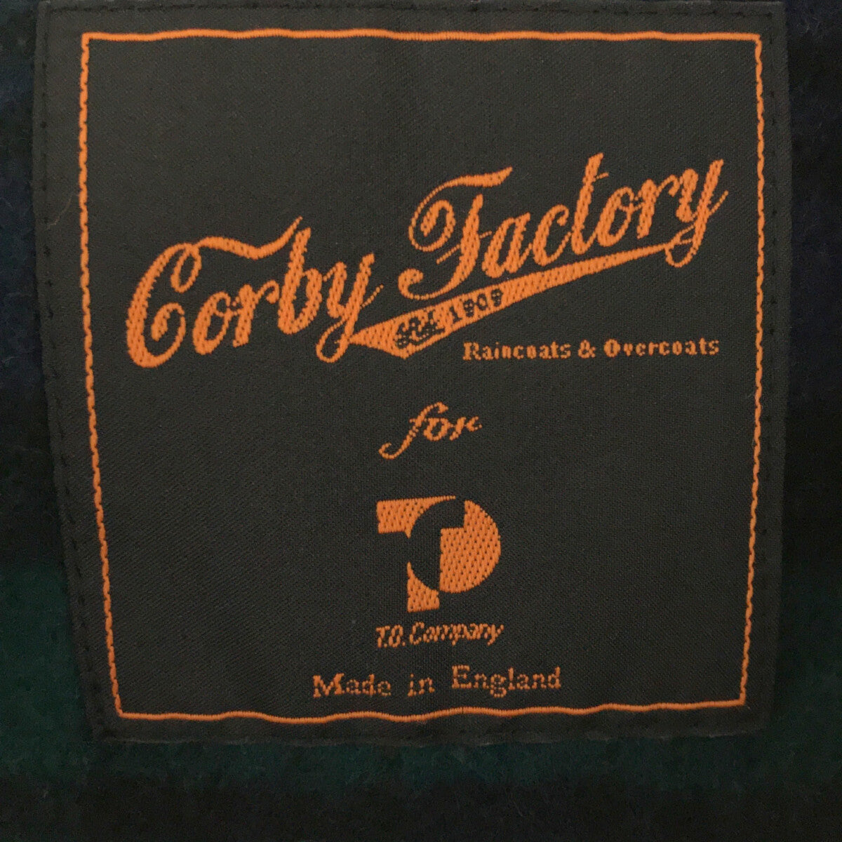 埃爾金的約翰斯頓 |英國製造 Corby Factory 棉質斜紋羊毛格紋內襯風衣 |英國10 |海軍 |女性的