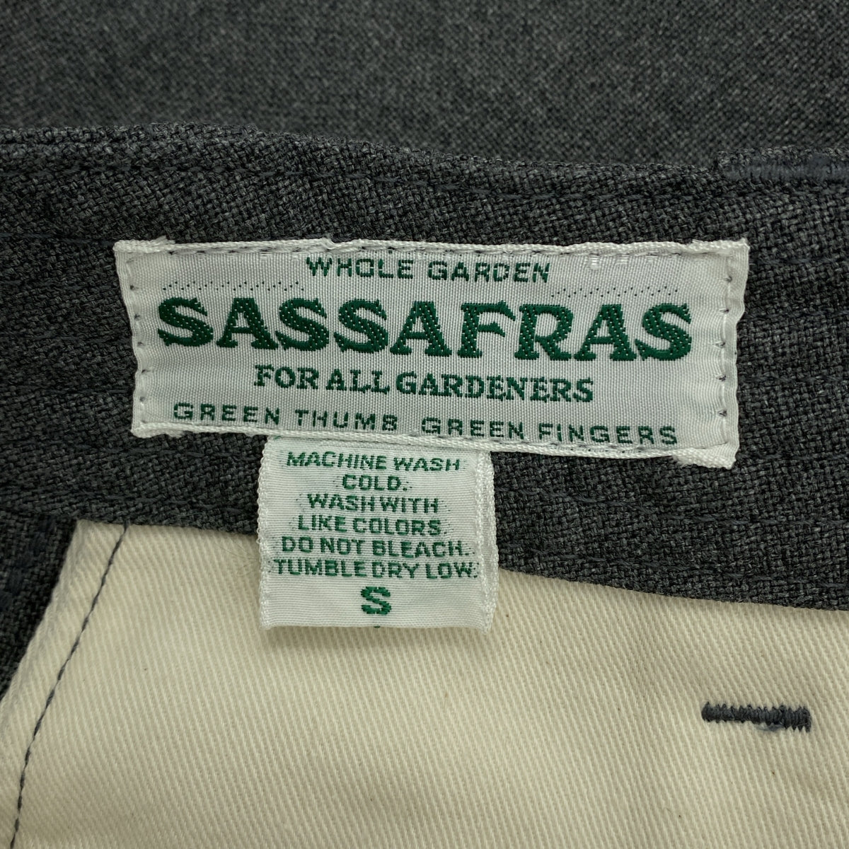 【美品】  SASSAFRAS / ササフラス | SPRAYER PANTS ポリエステル コットン スプレイヤーパンツ | S | グレー | メンズ
