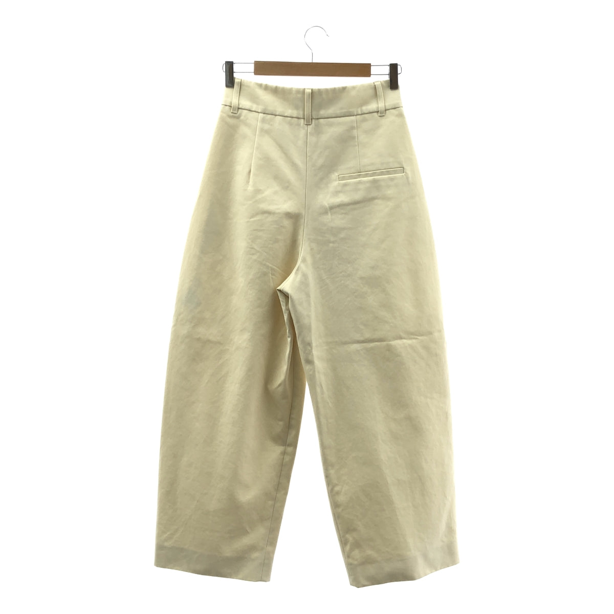 Studio Nicholson / スタジオニコルソン | PEACHED COTTON TWILL WRAP PANTS / ピーチド コットン タック テーパード ワイド パンツ | 0 | クリーム | レディース