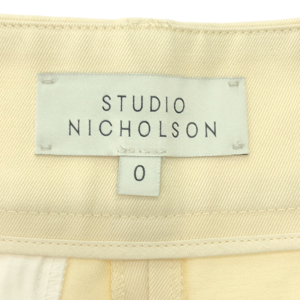 Studio Nicholson / スタジオニコルソン | PEACHED COTTON TWILL WRAP PANTS / ピーチド コットン タック テーパード ワイド パンツ | 0 | クリーム | レディース