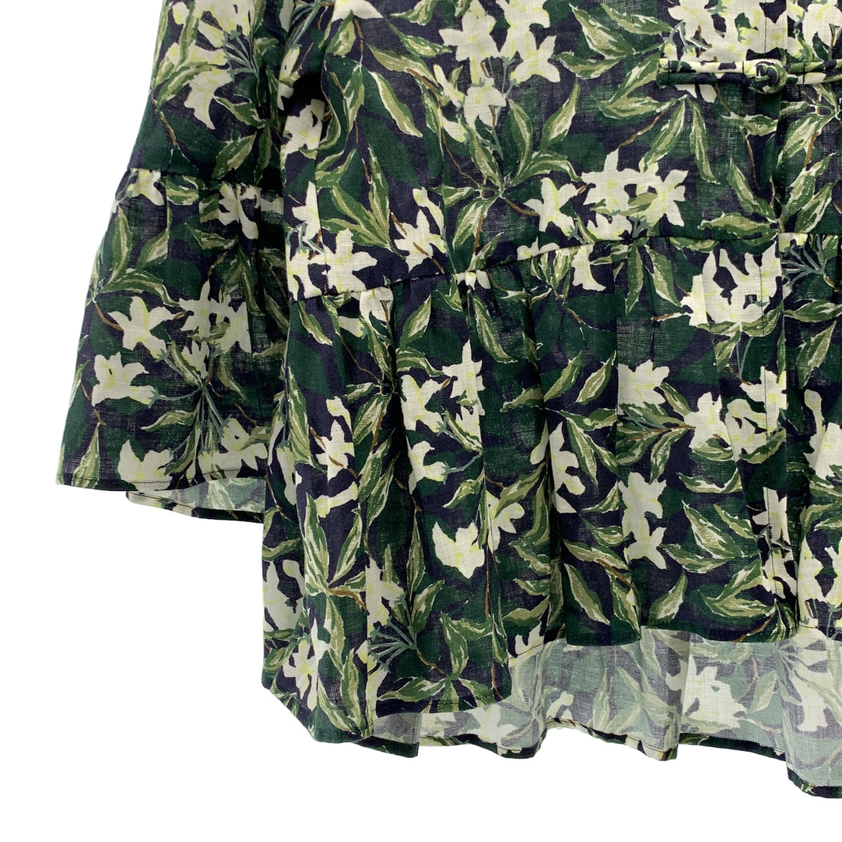 KEITA MARUYAMA / 케이타 마루야마 | 린넨 꽃 무늬 중국 블라우스 셔츠 | 00 | 여성