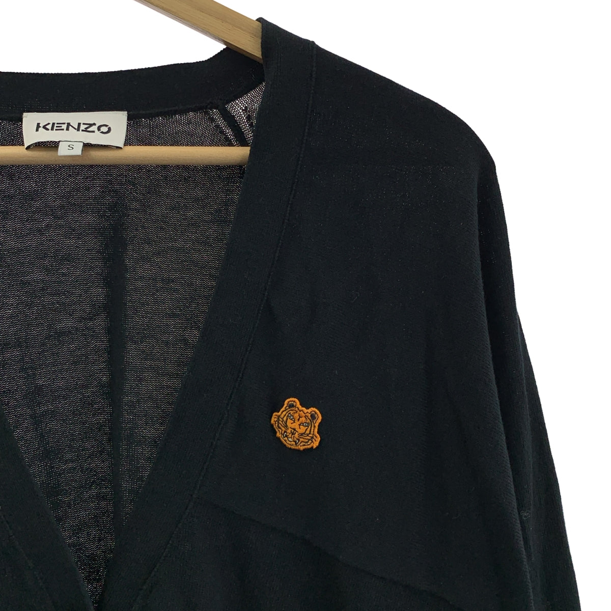 KENZO / ケンゾー | K-Tiger Crest cardigan タイガー パッチ カーディガン | S | ブラック | メンズ