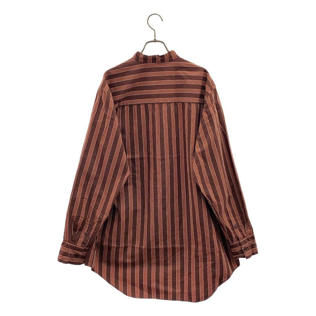 CASEY CASEY / ケーシーケーシー | Fabiano Shirt コットン ストライプシャツ | M | ブラウン系 | メンズ