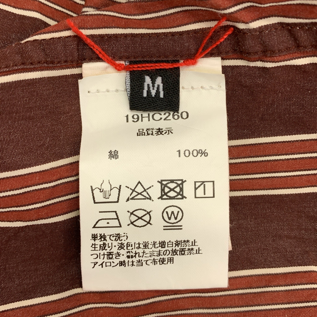 CASEY CASEY / ケーシーケーシー | Fabiano Shirt コットン ストライプシャツ | M | ブラウン系 | メンズ