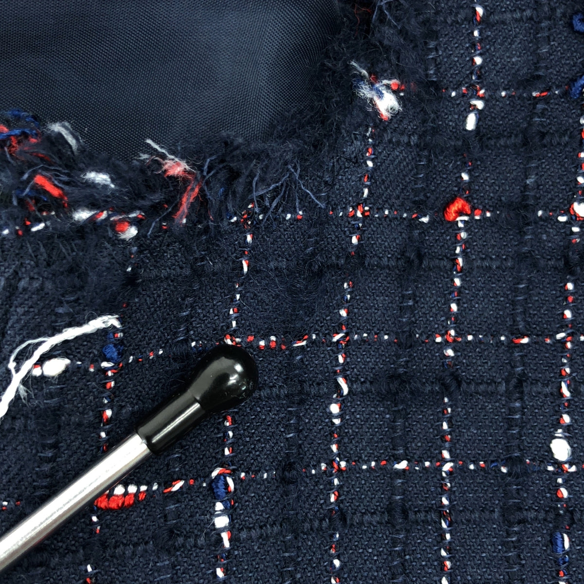 EPOCA / エポカ | ツイード 切替 フレア ワンピース | 42 | ネイビー系 | レディース