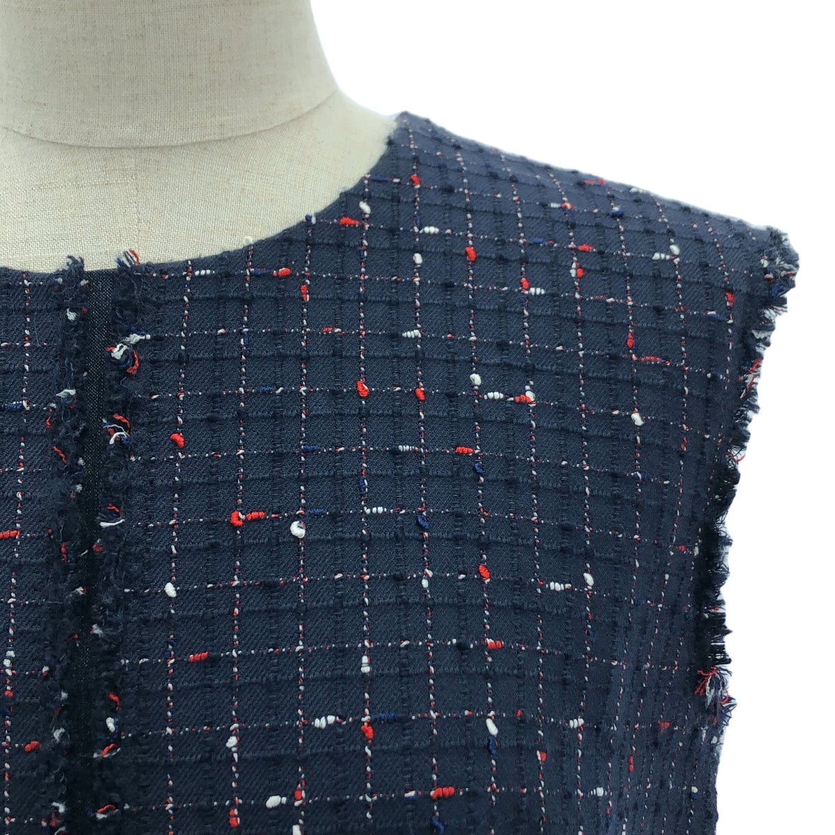 EPOCA / 에포카 | 트위드 전환 플레어 원피스 | 42 | 네이비 계 | 여성