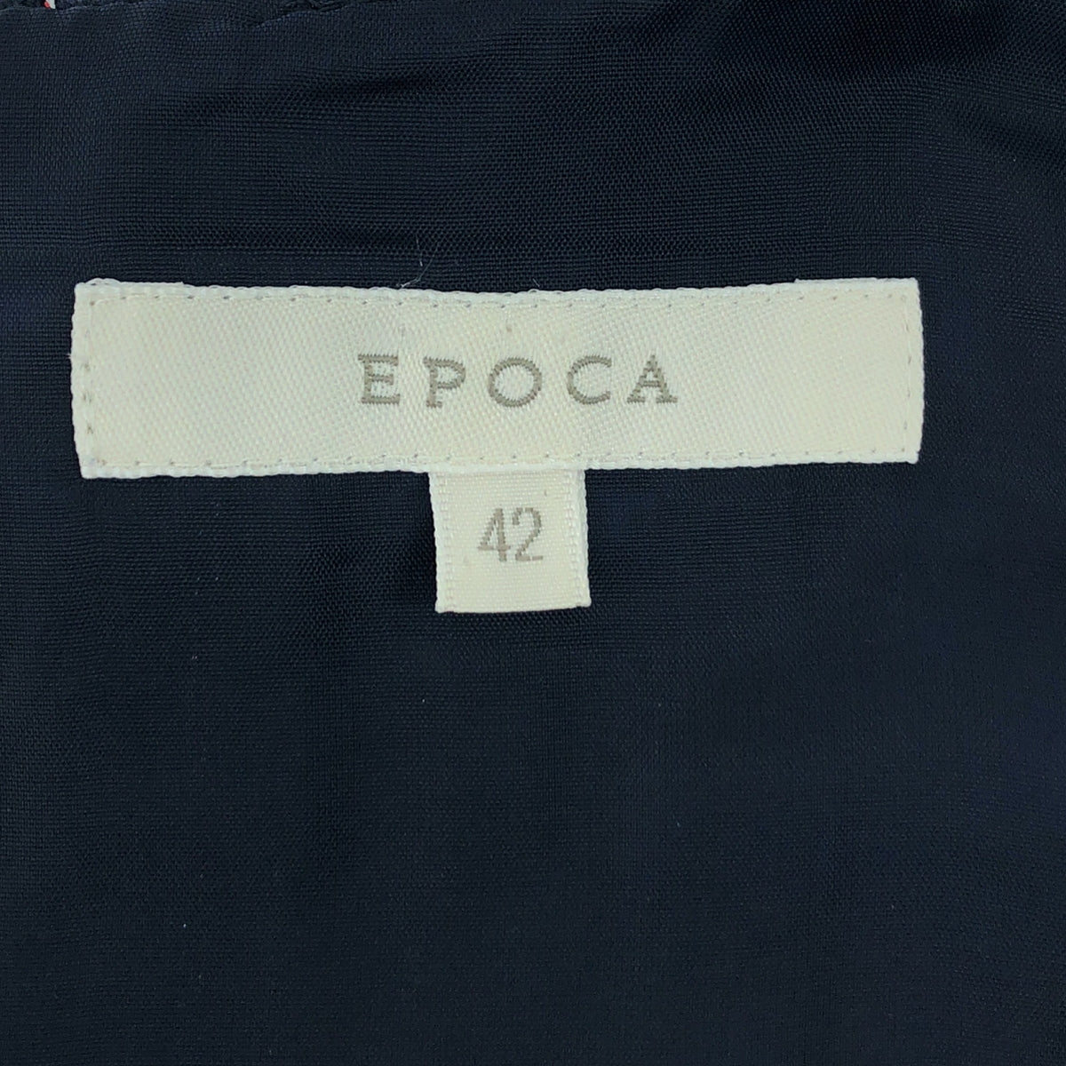 EPOCA / エポカ | ツイード 切替 フレア ワンピース | 42 | ネイビー系 | レディース